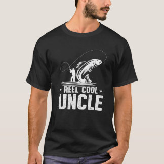 メンズリールオカッコいいンクル魚釣り Tシャツ