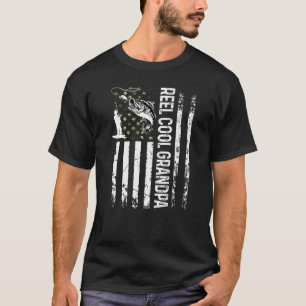 メンズリールカッコいいグランドパパパ漁師B日F Tシャツ