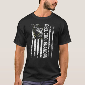 メンズリールカッコいいグランドパパパ漁師B日F Tシャツ