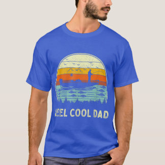 メンズリールカッコいいパパ魚釣りスおもしろいファーザーズデイフィス Tシャツ