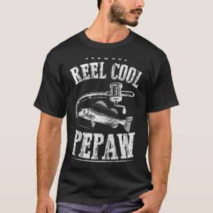 メンズリールカッコいいピポー父の日魚釣りおもしろい Tシャツ