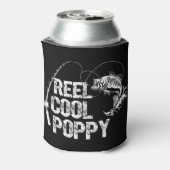 メンズリールカッコいいポピーデザインと魚と魚釣り 缶クーラー (缶裏面)