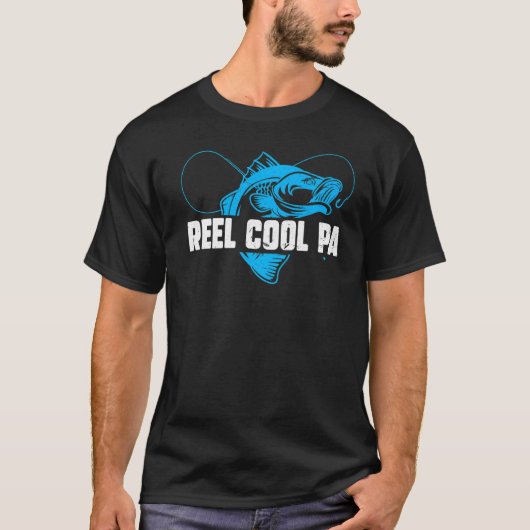 メンズリールカッコいいPa魚釣り Tシャツ (正面)