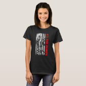 メンズリールグランドパカッコいい魚釣り愛国的アメリカ人 Tシャツ (正面フル)