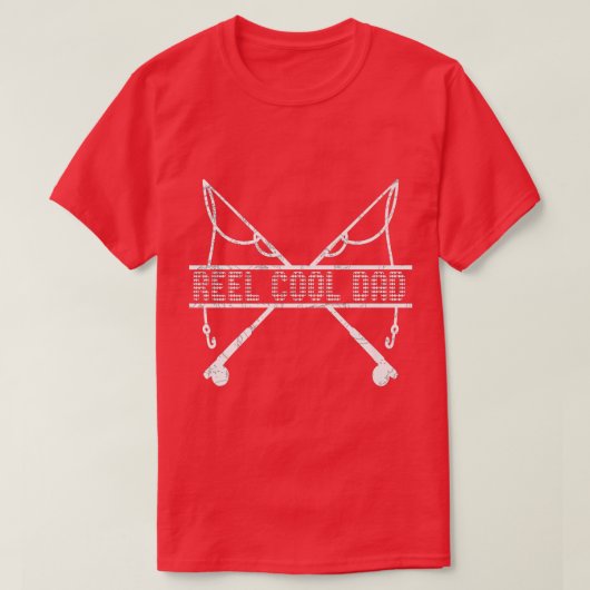 メンズリールダッカッコいいク魚釣りパパ Tシャツ (デザイン正面)