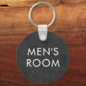 メンズルームバスルームのキーチェーン – アーバンコンクリート キーホルダー (正面)