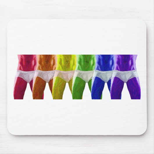 メンズレインボーパンツ マウスパッド (正面)