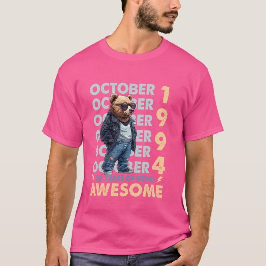 メンズレジェンド1994年10月30日クール生30歳 Tシャツ (正面)