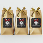 メンズレッドブラックバースデーパーティー スクエアシール