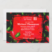 メンズレッドホットペッパー誕生日招待状 招待状 (正面)