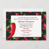 メンズレッドホットペッパー誕生日招待状 招待状 (正面)