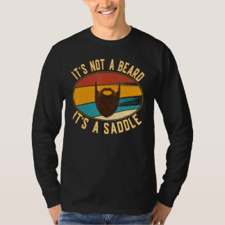 メンズレトロひげではないサドル Tシャツ