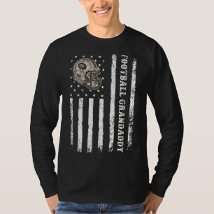 メンズレトロヴィンテージアメリカンフラッグサッカーグランダッド Tシャツ