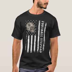 メンズレトロヴィンテージアメリカンフラッグサッカーステップダッド Tシャツ