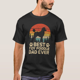 メンズレトロヴィンテージ最高のトイプードルパパエバーファーザー Tシャツ