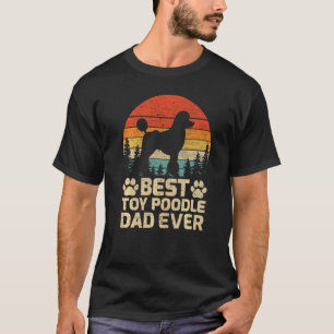 メンズレトロヴィンテージ最高のトイプードルパパエバーファーザー Tシャツ