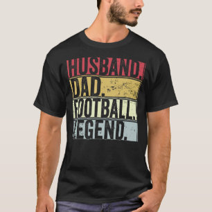 メンズレトロ夫パパサッカーレジェンドフォーFate Tシャツ