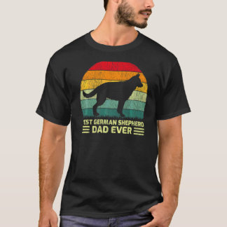 メンズレトロ最高のヴィンテージジャーマンシェパードパパEver F Tシャツ