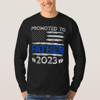メンズレトロ父に昇進2023米国国旗の父 Tシャツ