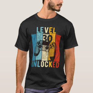 メンズレベル30ロック解除ビデオゲーマー30歳 Tシャツ