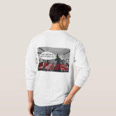 メンズロングスリーブティーハッピーハローウィンキャットウィッチ Tシャツ (裏面フル)