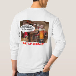 メンズロングスリーブティー。ハッピーアニバーサリー。オラング Tシャツ