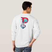 メンズロングスリーブTいかりバック Tシャツ (裏面フル)