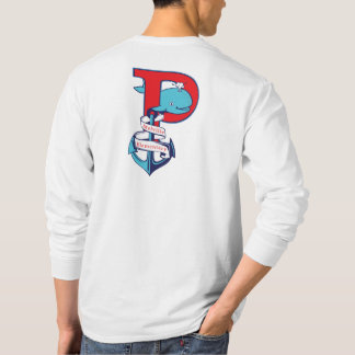 メンズロングスリーブTいかりバック Tシャツ