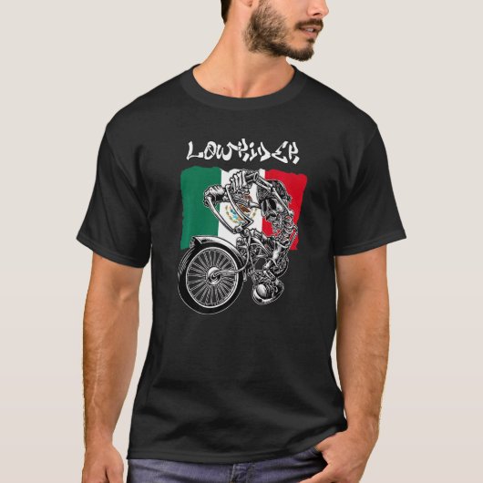 メンズローライダーサイクリックスメキシコチカーノメキシコロー Tシャツ (正面)