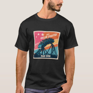 メンズロ最高のーラコースターパパエバーレトロデザインプレ Tシャツ