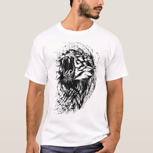 メンズワイルドキャットTシャツ Tシャツ (正面)