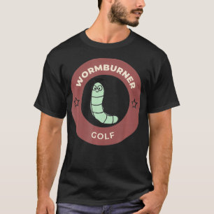 メンズワームバーナーゴルフゴおもしろいルフ Tシャツ