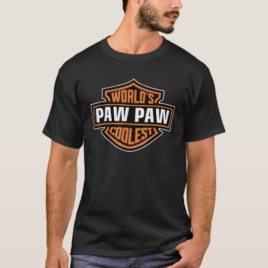 メンズワールドクールスPAW PAW最高のパパ Tシャツ (正面)