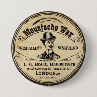 メンズヴィンテージの髭の口ひげのワックスPinボタン 缶バッジ