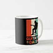 メンズヴィンテージギターラバーギタリストダディ コーヒーマグカップ (正面右)