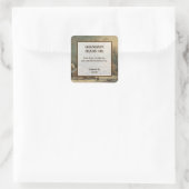 メンズヴィンテージグランダーひげ油商品ラベル スクエアシール (バッグ)