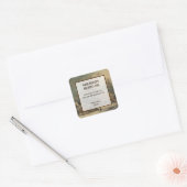 メンズヴィンテージグランダーひげ油商品ラベル スクエアシール (封筒)