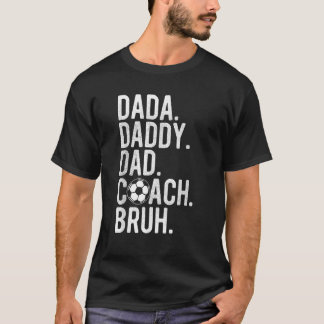 メンズヴィンテージサッカーコーチパパファーザーズデイおもしろい Tシャツ