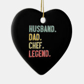 メンズヴィンテージシャツ夫パパシェフレジェンドレトロ セラミックオーナメント (右)