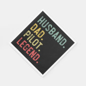 メンズヴィンテージシャツ夫パパパイロットレジェンドレトロ スタンダードランチョンナプキン (角)