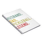 メンズヴィンテージシャツ夫パパピックボール伝説 ノートブック (右側)