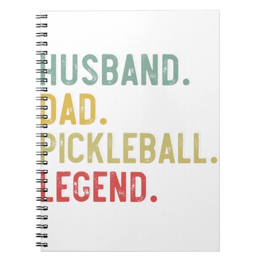 メンズヴィンテージシャツ夫パパピックボール伝説 ノートブック (正面)