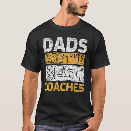 メンズヴィンテージスタイルパパは最高のコーチFathe Tシャツ (正面)