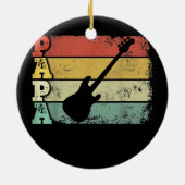 メンズヴィンテージバスギターパバスストミュージシャン セラミックオーナメント (裏面)