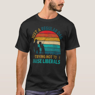 メンズヴィンテージライバーを上げないように試す規則的なパパ Tシャツ