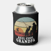 メンズヴィンテージリカッコいいールグランドパ魚釣りTシャツVint 缶クーラー (缶裏面)