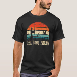 メンズヴィンテージリカッコいいールパポフィッシュ魚釣りおもしろいFa Tシャツ