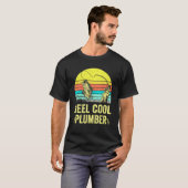 メンズヴィンテージリカッコいいールプラマー魚魚釣り父 Tシャツ (正面フル)