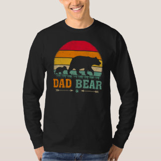 メンズヴィンテージレトロクマ動物パパクマ父の Tシャツ