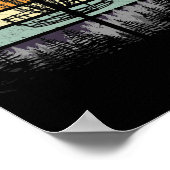 メンズヴィンテージレトロディスクフリスビーゴルフコース ポスター (角)